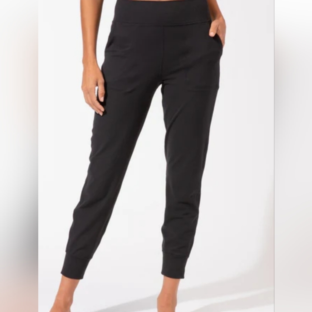 THREADS 4 THOUGHT Reactive Jobelle Foldover Joggers Stretchy Pockets Black